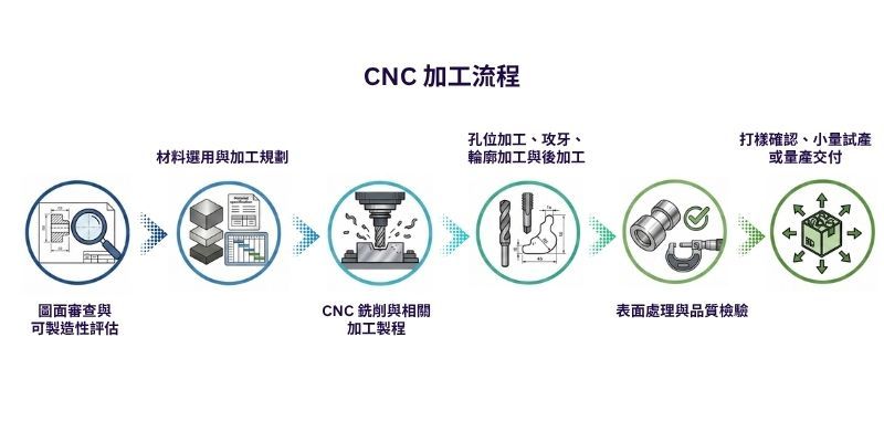 Common used material and precision for CNC machining